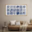Abstract Botanical " Blue Botanical Elegant Floral Rustic Retro Art Decor Extra Large Artwork Pictures "-98041924-111665103