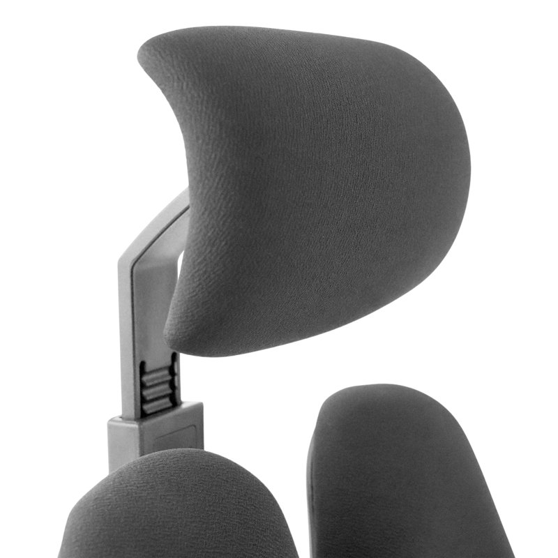 Chaise de bureau ergonomique à dossier divisé avec appui-tête 2d réglable et accoudoirs 4d, Without Footrest