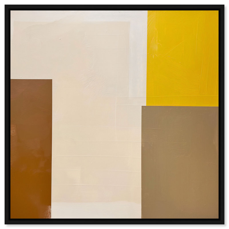 Cubes of Light I Canvas Abstract Print by Oliver Gal, Black Frame, 12 x 12, 13"H x 13"W, Black Frame