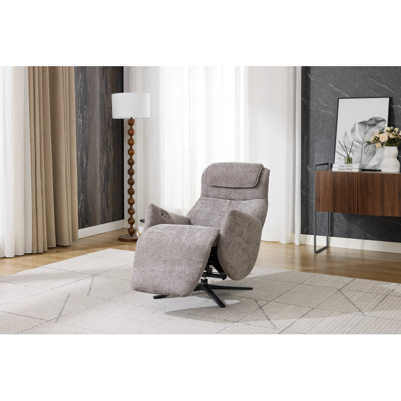 Rowden Electric Swivel Reclining Massage Chair , Stone