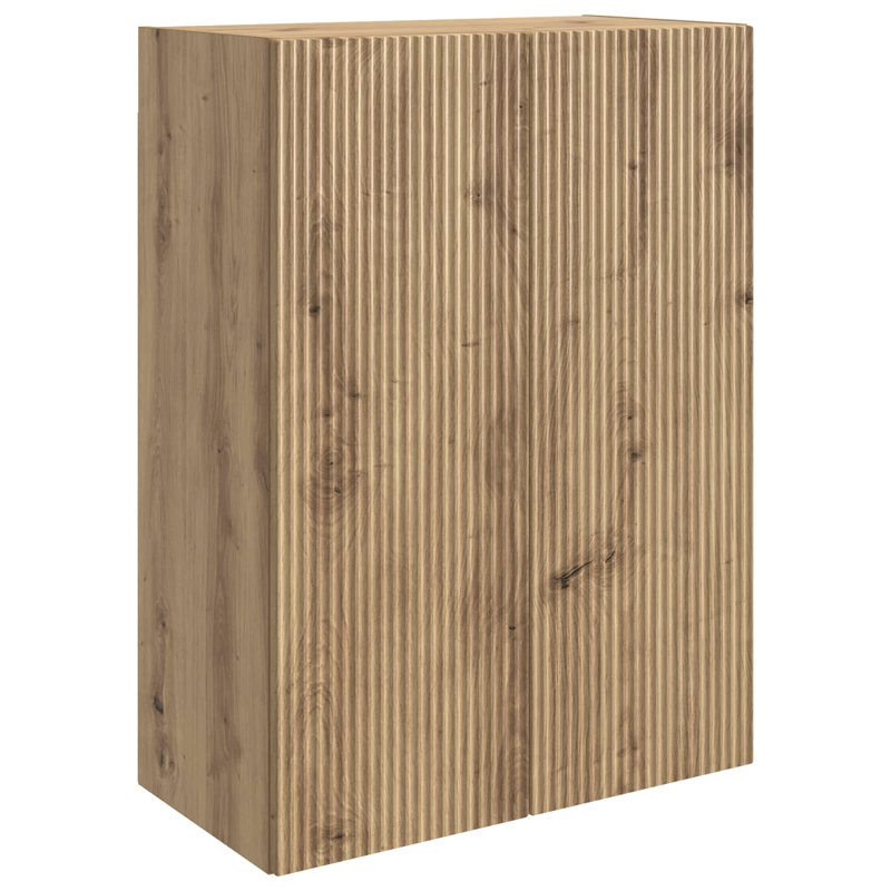  Wall-Mounted Cabinet Engineered Wood Storage Home Office Shelf Modern, Artisan Oak