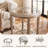 18.7"W Round 2-Tier Glass End Table