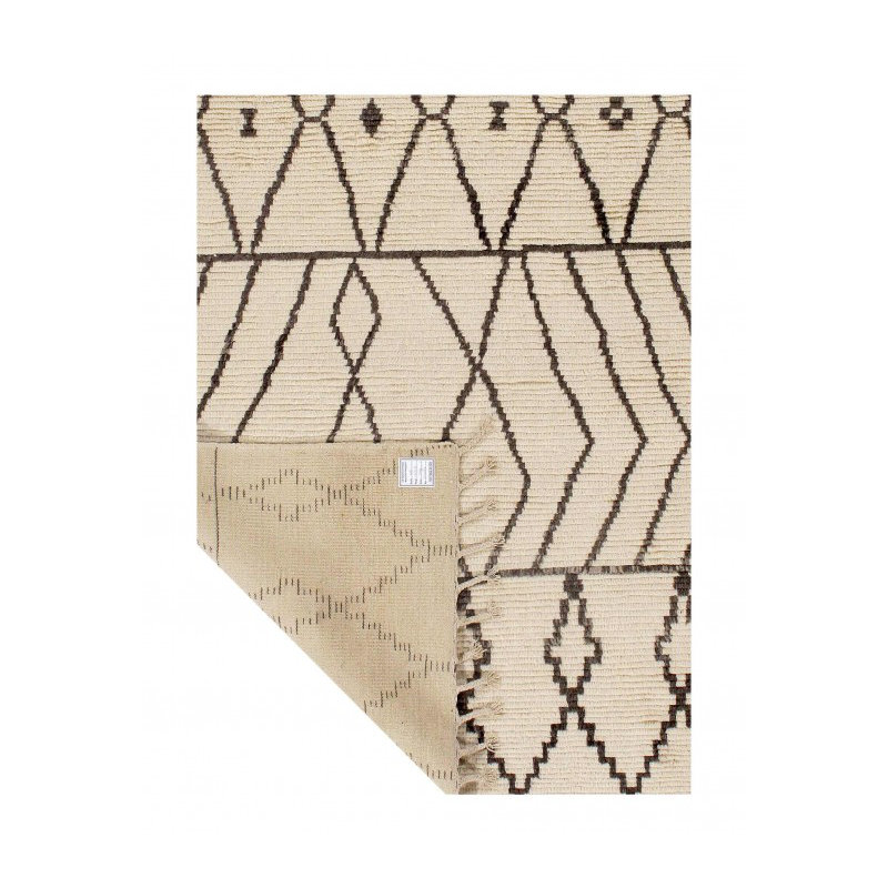 Tapis en laine d'agneau rectangulaire unique 5 pi 5 po x 7 pi 6 po Wendelina