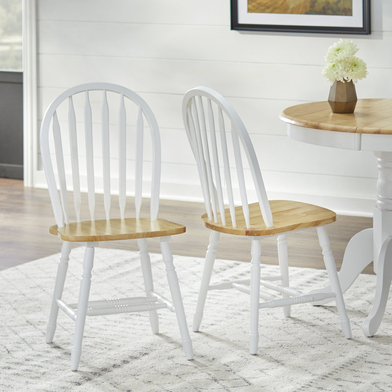 Tolman 17.5'' H Solid Wood Side Chair, White/Natural