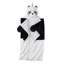 Jeté à capuche en polyester noir / blanc Zoomie Kids