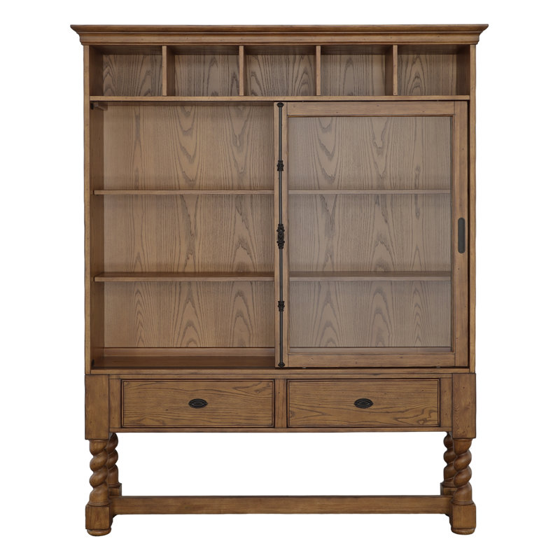 BD Alexander Curio Cabinet, Antique Pinewood