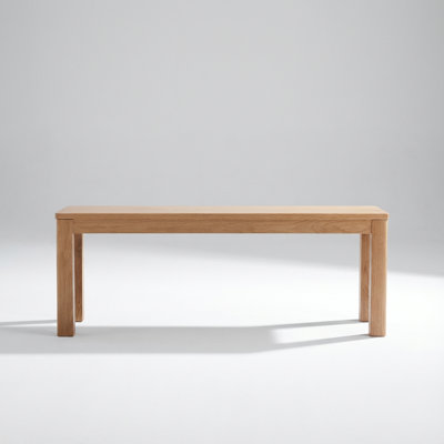 Solid Wood Dining Bench with Rectangular Design and Spacious Seating Surface