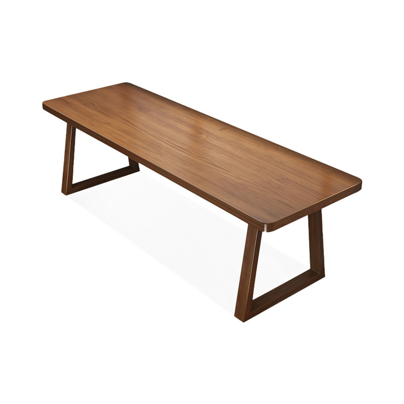 Bureau rectangulaire en bois massif brun noisette, H 29,53 po x l 86,61 po x P 23,62 po