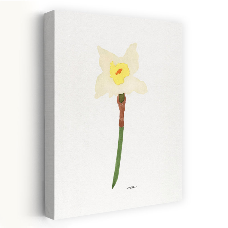 Fleurs fraîches de jonquille délicate, minimaliste, minimaliste, jonquille, nature, art mural, H 18 po x l 12 po
