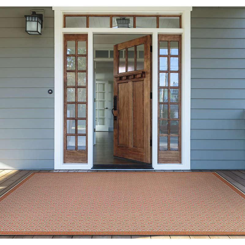 Tapis d'extérieur à motif géométrique vacon Vacaville, Rectangle 2 pi x 3 pi 7 po