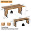 Ensemble de table de salle à manger 3 pièces pour 6 à 8 personnes, table de cuisine rectangulaire de 70,8 po avec 2 bancs pour coin-repas et mobilier de salle à manger