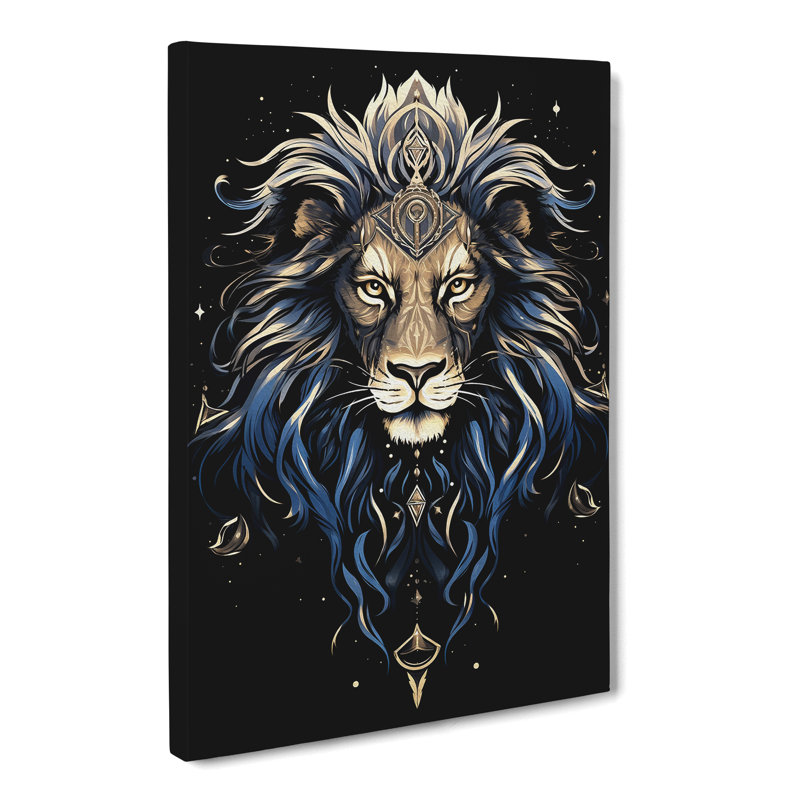 Leo Zodiac Line - Print, 76cm H x 50cm W x 3cm D