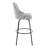 Studded Marcel 30" Fixed-Height Barstool With Metal Legs & Round Footrest - Set Of  2-109575405