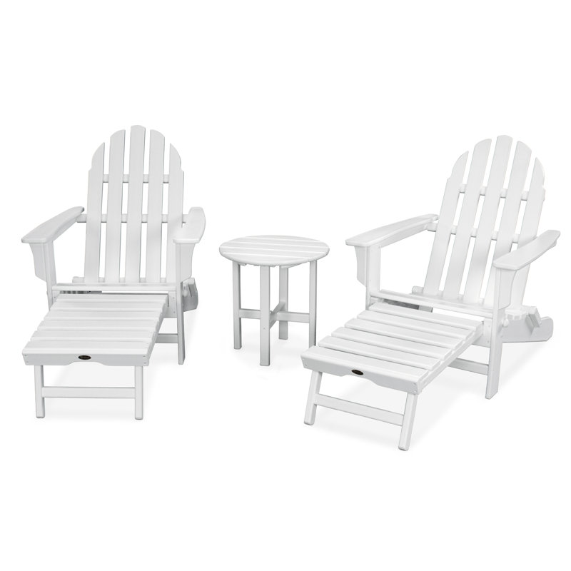 Ensemble de 3 Adirondack ultimes POLYWOOD Cape Cod, Blanc classique