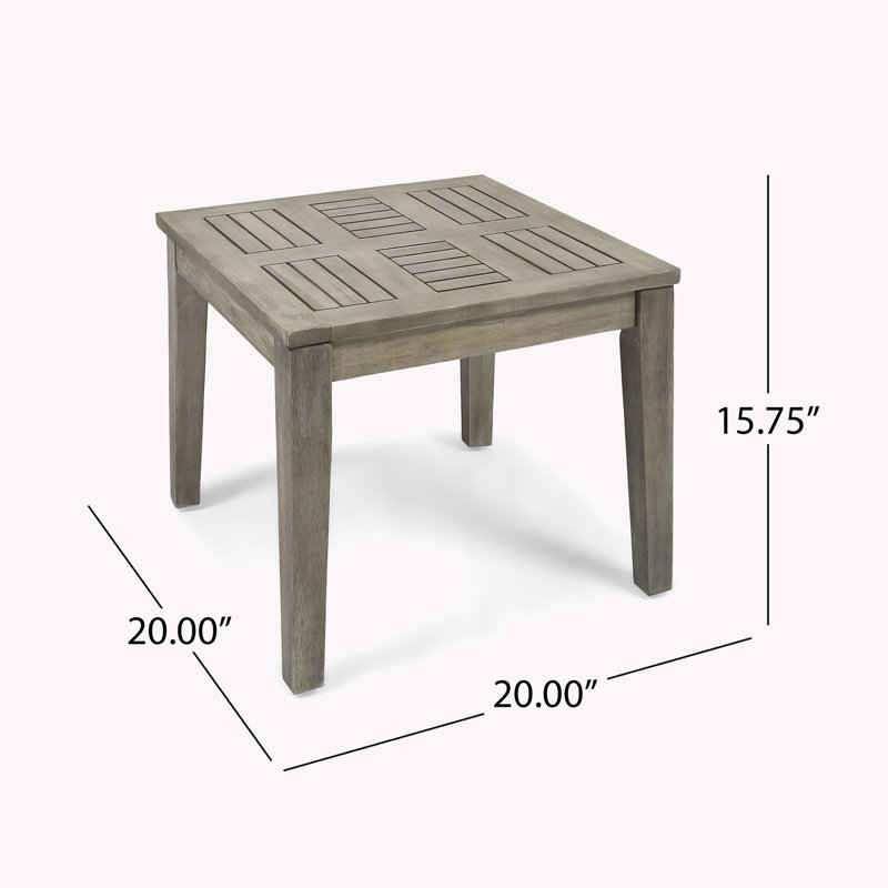 Table d'appoint en bois Salena, Gris
