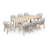 8-person Rectangular Outdoor Wood Dining Set With Cushions-123338400-100088118-123338401