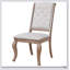Élégant ensemble de chaises de salle à manger à dossier capitonné brun crème et orge, pour plus de confort et de style dans n'importe quelle salle à manger.-627379877