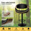 Upholstered Adjustable Height Counter Stool with Solid Wood Frame