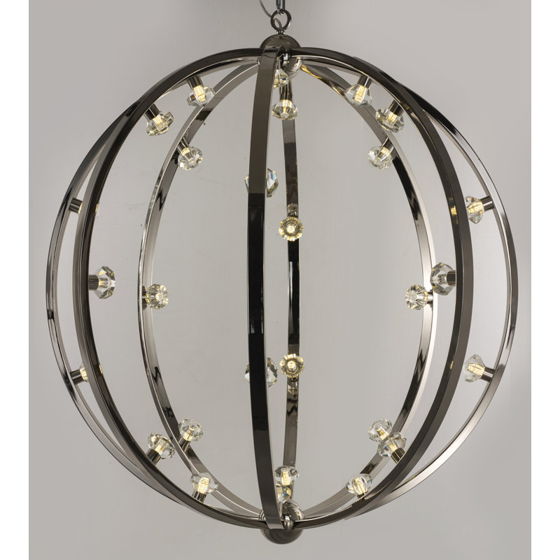 Stangl 18 - Light Dimmable LED Globe Chandelier