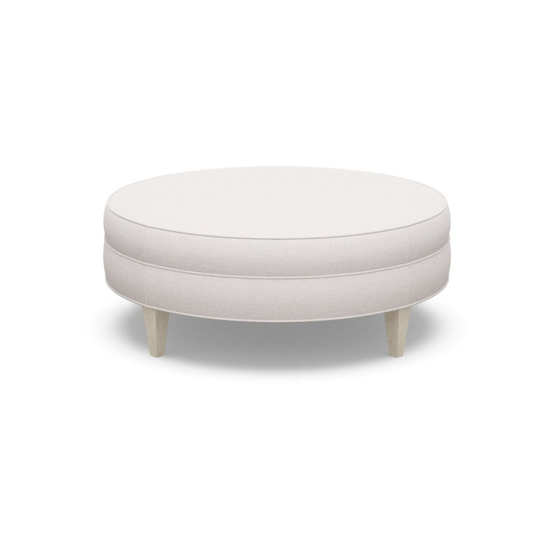 Ottoman Shop Round Ottoman, Sandstone