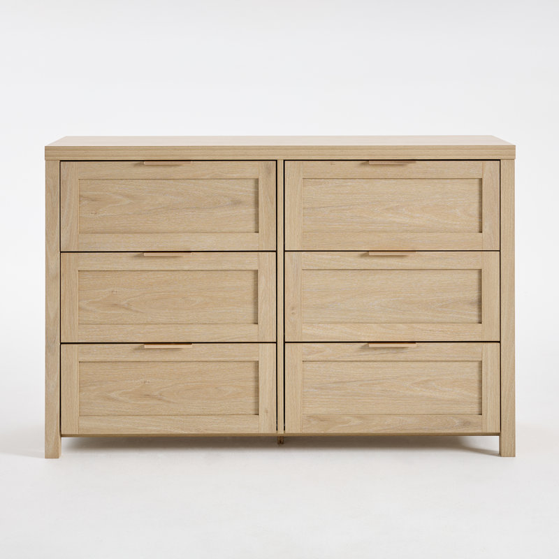 Commode 6 tiroirs Allenside, Chêne clair