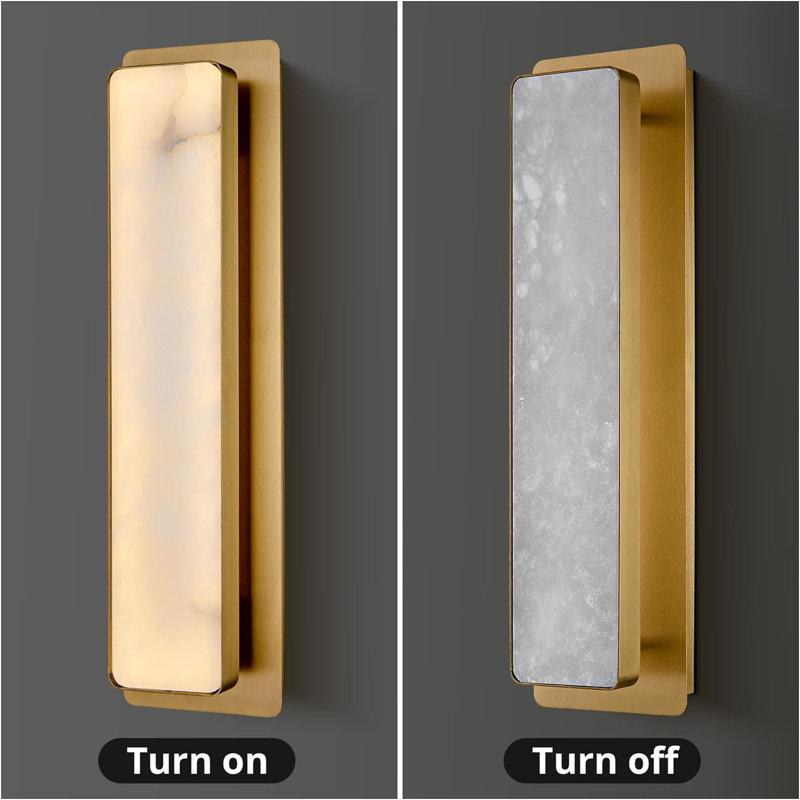 Mikinzie LED Wall Sconces Wallchiere Flush Mounted Sconces with Alabaster Shade