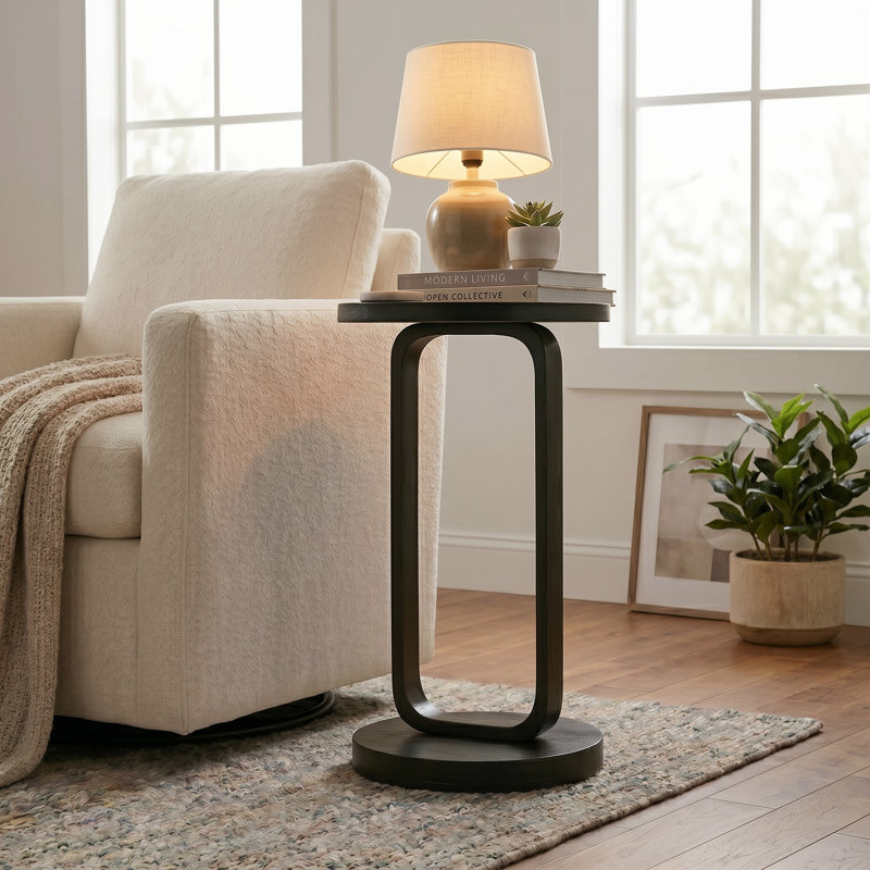 Table de bout Farmhouse Minimalist, Espresso Wood
