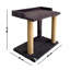 Lit confortable pour chat avec tissu 100% Welsoft, couleur anthracite, 19,7 x 18,9 x 13,8 pouces | Conception douce et chaleureuse pour un confort ultime |  pour chats de toutes tailles, ajout élégant à l'espace de votre animal-1391587015
