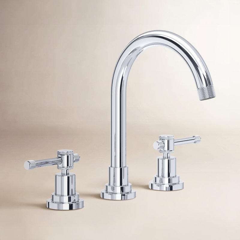Campo Widespread Bathroom Faucet with C-Spout, Polished Chrome