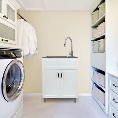 Bloom Laundry Cabinet R/Hand Sink White - Cooks Plumbing