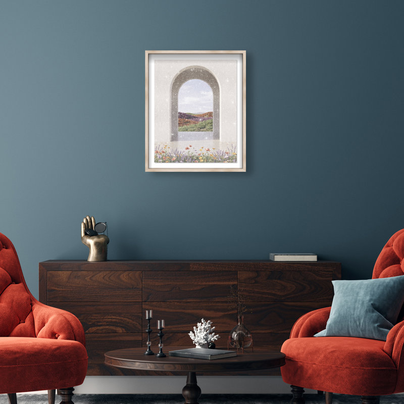 Window to Paradise Shadowbox Landscape & Nature Print by Oliver Gal, Black Frame, 16 x 20, 25.5"H x 31.5"W