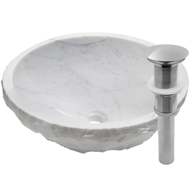 Lavabo de salle de bain circulaire, Nickel brossé