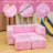 Convertible Sofa Bed, Sherpa Upholstered Modular Couch With Density Sponge Padding, Plush Sofa Play Set For Home Office Playroom, Bedroom Furniture-744308892