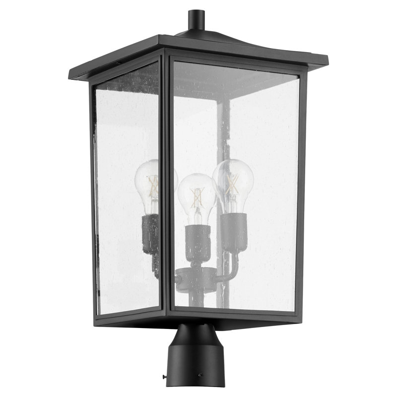 Tête de lanterne câblée à 1 lumière H 21,5 po Lindesay, Noir