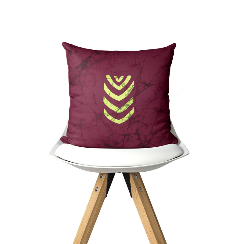 Housse de coussin d'intérieur Rafale mauve Tribal Batik, 20 po X 20 po