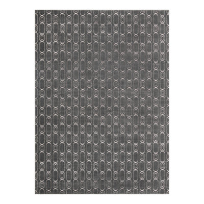 Latitude Run® Column Nikica Rug Gray and Silver