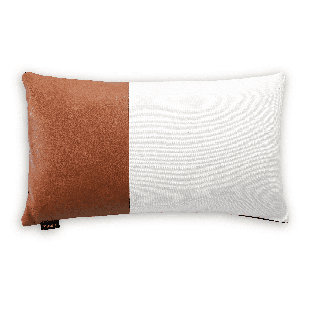 Housse de coussin en cuir