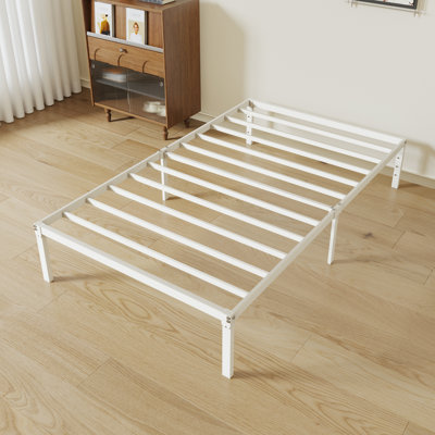 Base de lit plateforme en métal 14 po avec espace de rangement