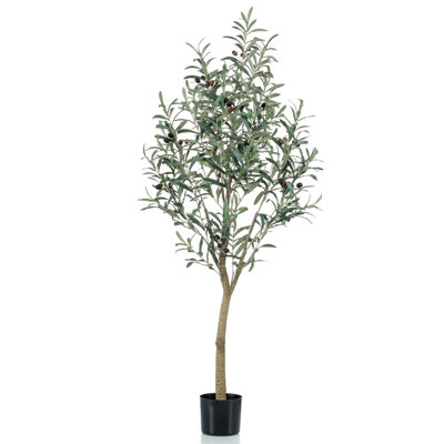 Emerald Artificial Olive Tree 140cm in Plastic Pot