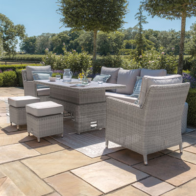 Anissah 7 - Person Patio Dining Set Rectangular Table