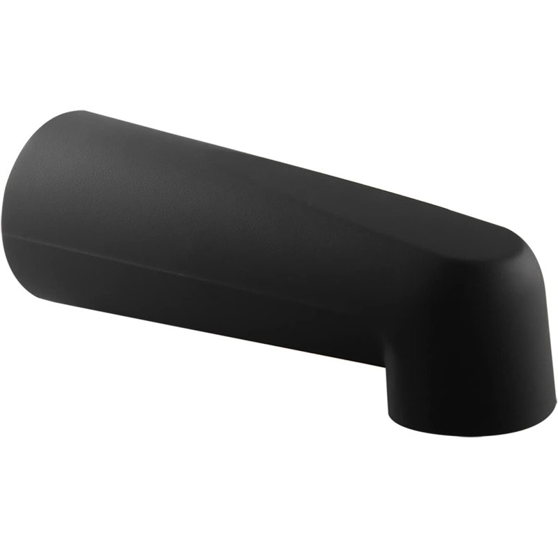 Robinet de baignoire pour salle de bain universel sans inverseur ATAYAL, Noir mat