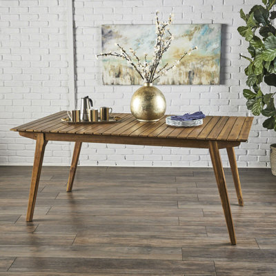 Table d'extérieur en bois de 69 po - Finition pour une atmosphère douillette