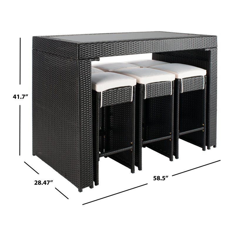 Weisser 6 - Person Rectangular Outdoor Dining Set