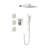 Shower System With Shower Head, Hand Shower, Slide Bar, Bodysprays, Shower Arm, Hose, Valve Trim, And Lever Handles-126529233