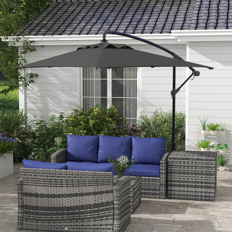 294cm Cantilever Parasol, Black