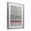 «Pink and Blue Champagne Bottles», reproduction imprimée sous verre encadrée par Petal Prints Design