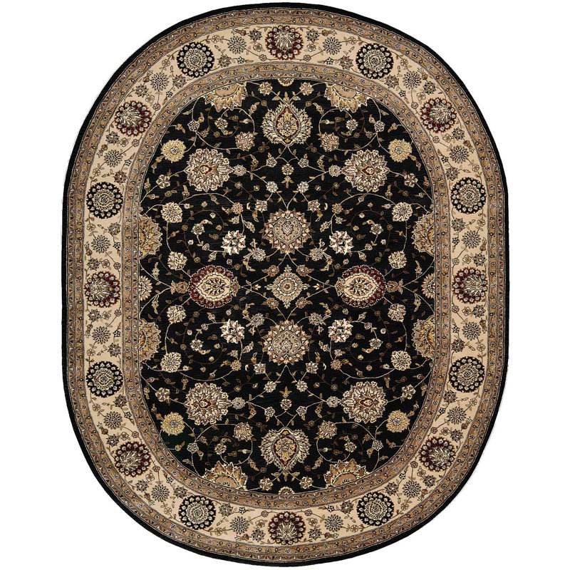 Tapis indigo Corina, Ovale 7 pi 6 po x 9 pi 6 po