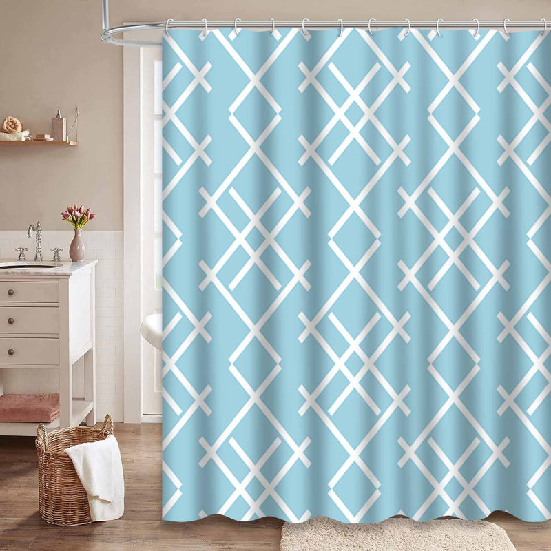 Rideau de douche jaune imperméable, rideaux de douche pour la salle de bain avec 12 crochets, 72" L x 84" W
