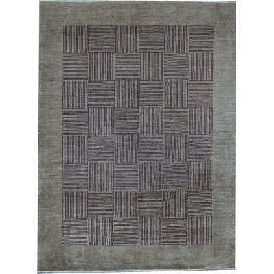 Hand-Knotted High-Quality Gray and Brown Area Rug