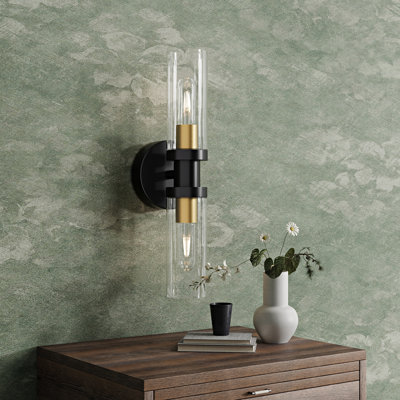 Applique murale rechargeable 16,5 po à intensité variable avec télécommande et ampoules